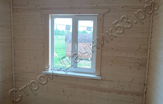 4 Каркасно-щитовой дом Д-51, 6х8м, 48 М², Московская область, Шаховской район, коттеджный посёлок Лесное озеро. (13)